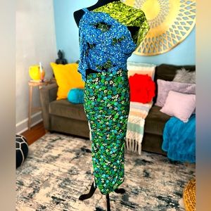 Japanese floral printed dress